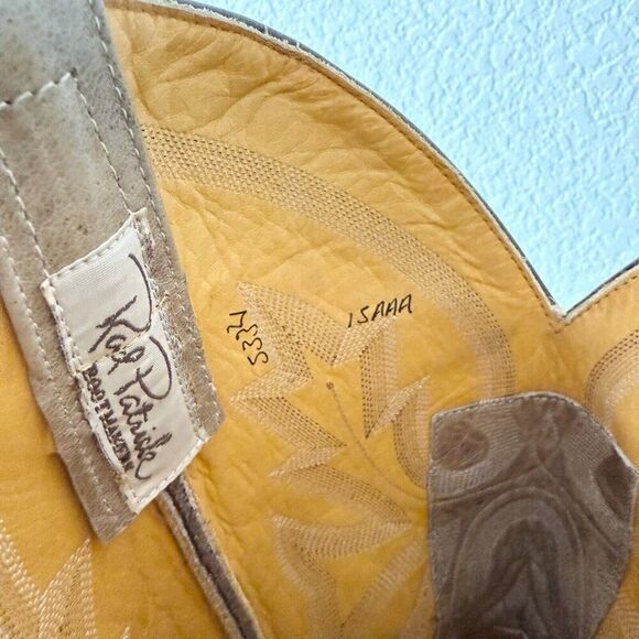 NEW Rod Patrick Mens Cowboy Boots 15AAA Brown Mocha Bison Leather Western RPM122 - Picture 8 of 12